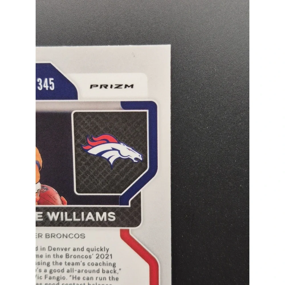 2021 Panini Prizm Javonte Williams #345 Green Pulsar Prizm (RC)  Denver Broncos